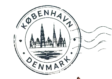 Stempel pocztowy København Denmark z falami kasownika